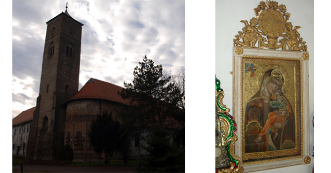 A Ferences templom és a Gradovári Szűzanya